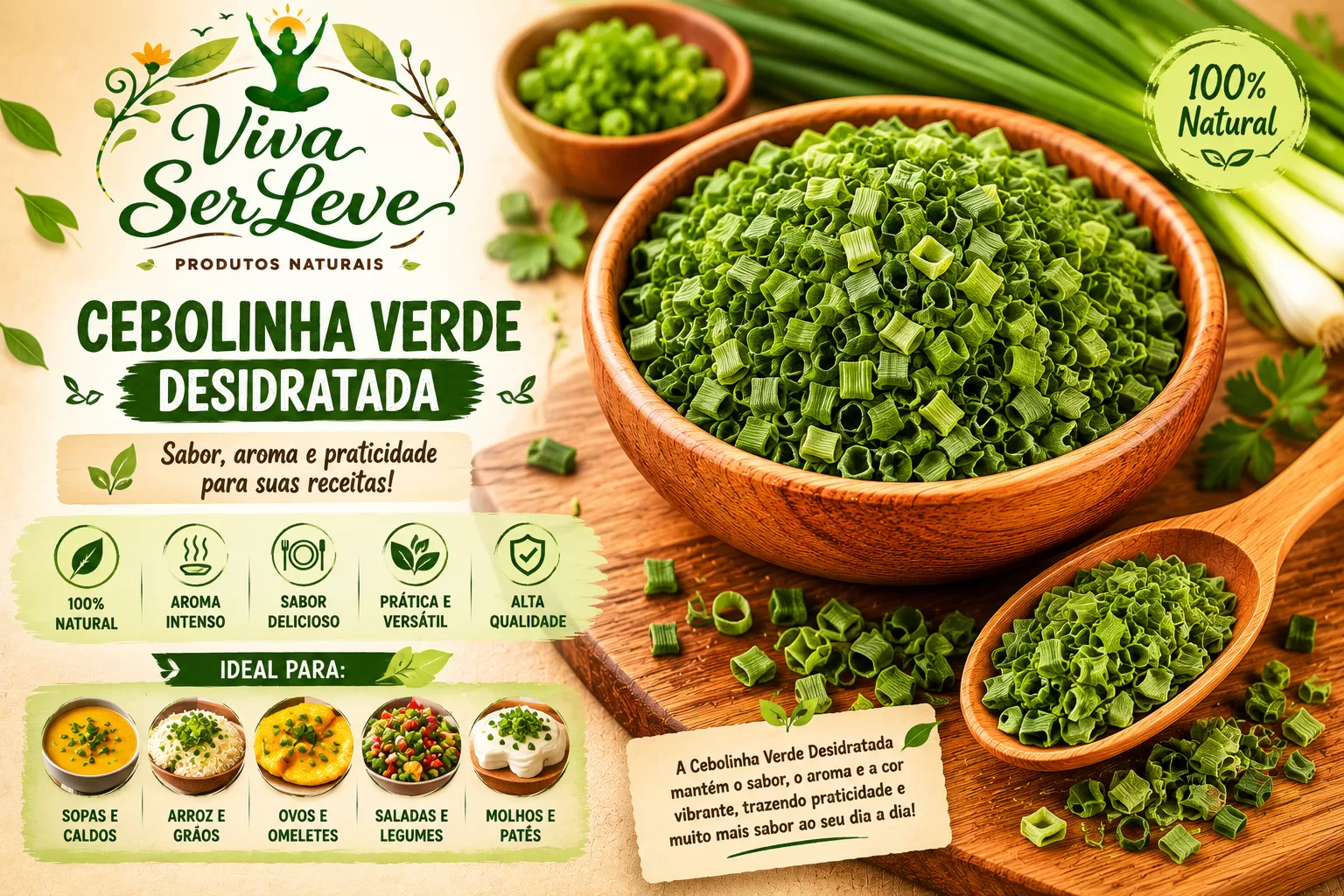 Cebolinha Verde Desidratada